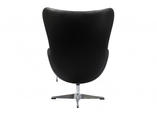 Кресло EGG STYLE чёрный, натуральная кожа в Набережных Челнах