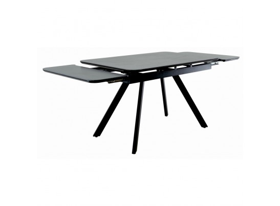 Стол Arthur раскладной 120-184x80x75см, керамогранит чёрный мрамор Greys Black, чёрный в Набережных Челнах