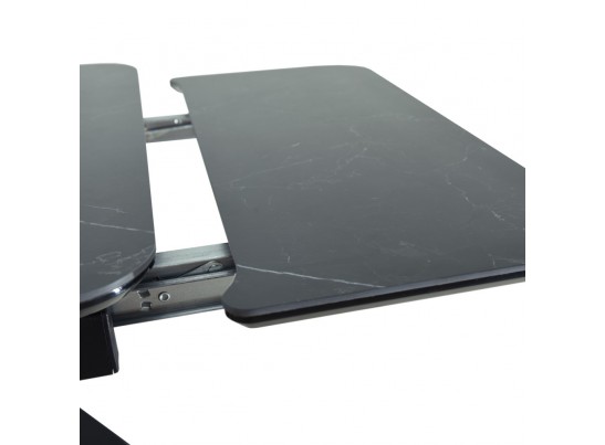 Стол Arthur раскладной 120-184x80x75см, керамогранит чёрный мрамор Greys Black, чёрный в Набережных Челнах