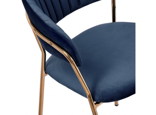 Стул Turin синий с золотыми ножками в Набережных Челнах