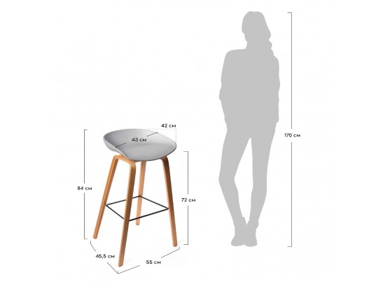 Стул барный Quadro белый в Набережных Челнах