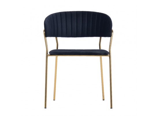 Комплект из 4-х стульев Turin чёрный с золотыми ножками в Набережных Челнах