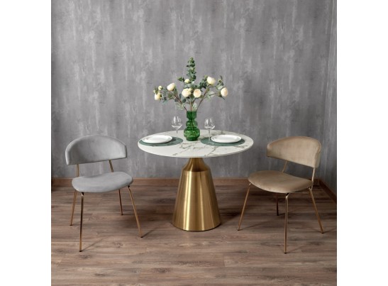 Стул Elle мокко с золотыми ножками в Набережных Челнах