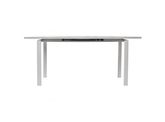 Стол Areal раскладной 140-180х80х75 белый мрамор с белыми ножками в Набережных Челнах