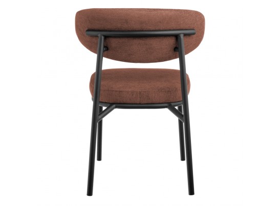 Стул Lucas 2 терракотовый шенилл с чёрными ножками в Набережных Челнах