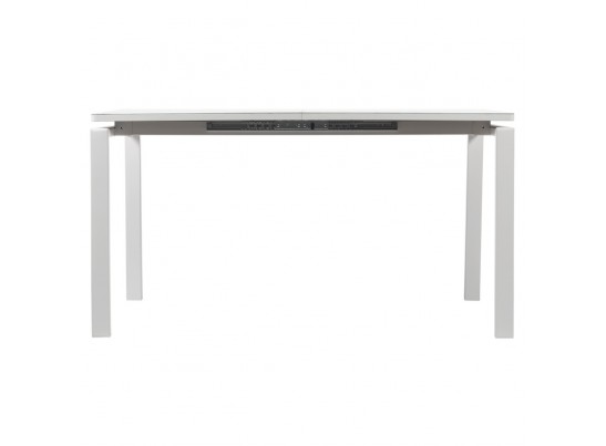 Стол Areal раскладной 140-180х80х75 белый мрамор с белыми ножками в Набережных Челнах