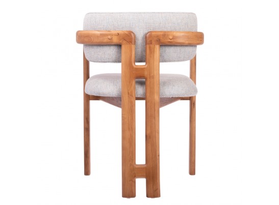 Стул Rich рогожка бежево-голубая с ножками цвета орех в Набережных Челнах