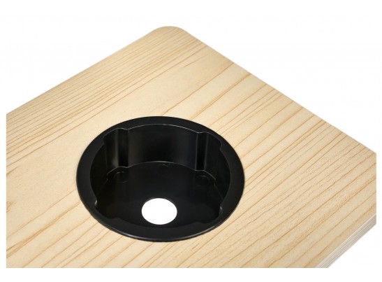 Стол складной с подъёмной крышкой и подстаканником «ВИТА», 55x32x25см, мдф, металл, св.дерево, черный в Набережных Челнах