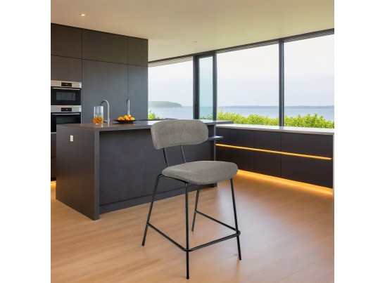 Стул полубарный Ant букле серый в Набережных Челнах