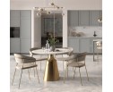 Комплект из 2-х стульев полубарных Turin латте с золотыми ножками в Набережных Челнах