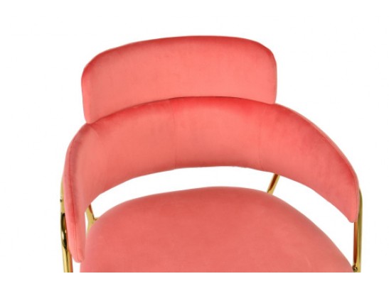 Стул Napoli коралловый с золотыми ножками в Набережных Челнах