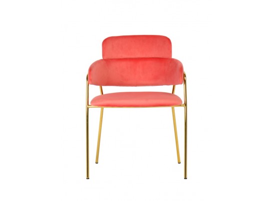 Стул Napoli коралловый с золотыми ножками в Набережных Челнах