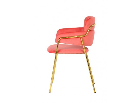 Стул Napoli коралловый с золотыми ножками в Набережных Челнах