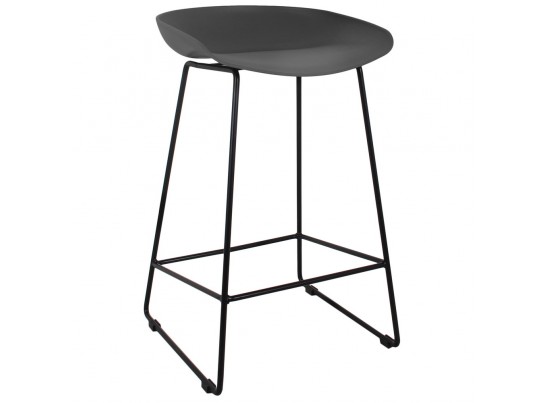 Стул полубарный Neo чёрный с чёрными ножками в Набережных Челнах