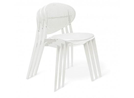 Стул Luna с мягким сиденьем белый в Набережных Челнах