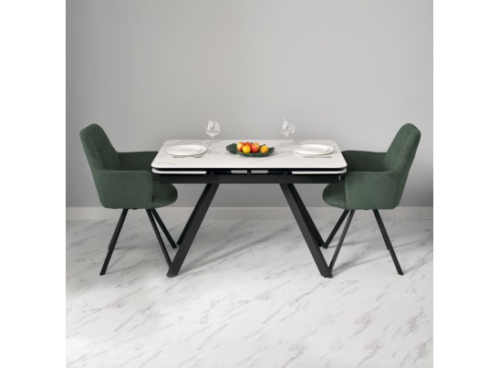 Комплект из 2-х стульев Grant зелёный шенилл на поворотном механизме в Набережных Челнах