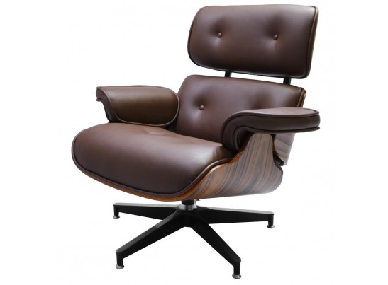 Кресло EAMES LOUNGE CHAIR коричневый в Набережных Челнах