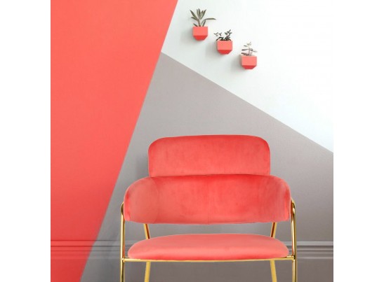 Стул Napoli коралловый с золотыми ножками в Набережных Челнах