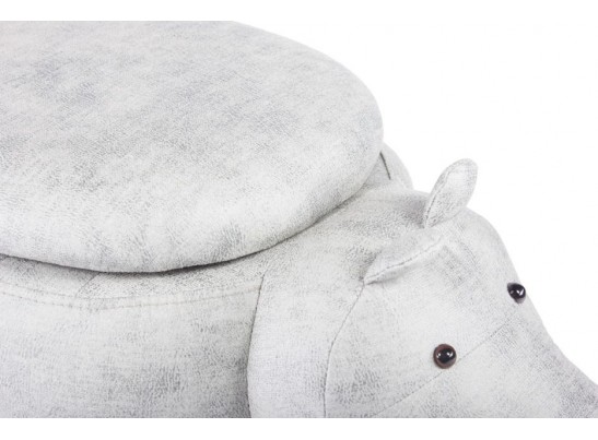 Пуф Бегемот с отсеком для хранения светло-серый в Набережных Челнах