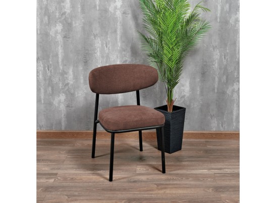 Стул Lucas 2 терракотовый шенилл с чёрными ножками в Набережных Челнах