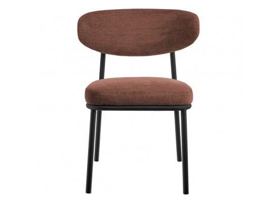 Стул Lucas 2 терракотовый шенилл с чёрными ножками в Набережных Челнах