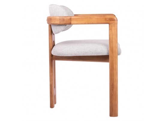 Стул Rich рогожка бежево-голубая с ножками цвета орех в Набережных Челнах