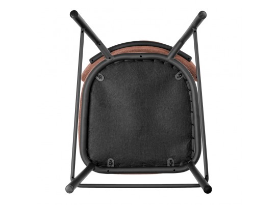 Стул полубарный Lucas 2 терракотовый шенилл с чёрными ножками в Набережных Челнах