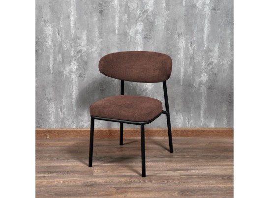 Стул Lucas 2 терракотовый шенилл с чёрными ножками в Набережных Челнах