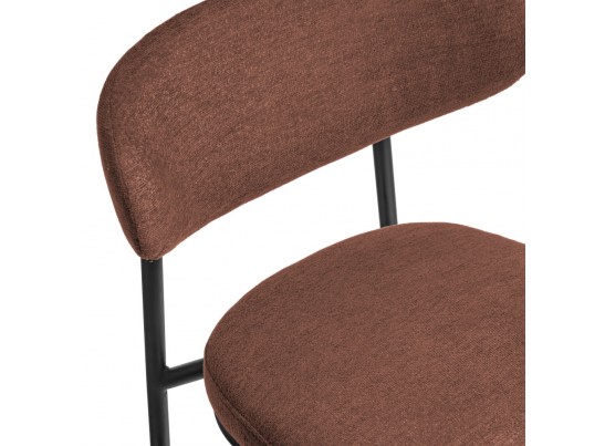 Стул Lucas 2 терракотовый шенилл с чёрными ножками в Набережных Челнах