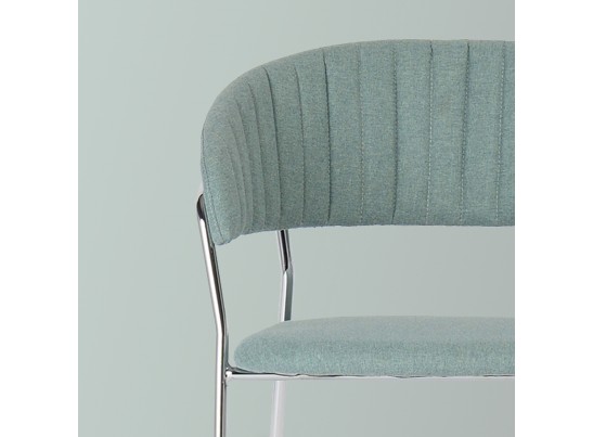 Стул Turin светло-зеленая рогожка с хромированными ножками в Набережных Челнах