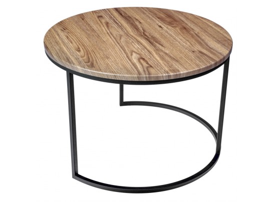 Набор кофейных столиков Tango орех и серый мрамор с чёрными ножками, 2шт в Набережных Челнах