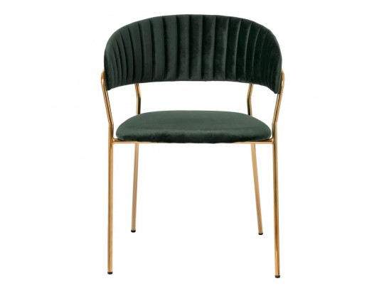 Комплект из 4-х стульев Turin зеленый с золотыми ножками в Набережных Челнах