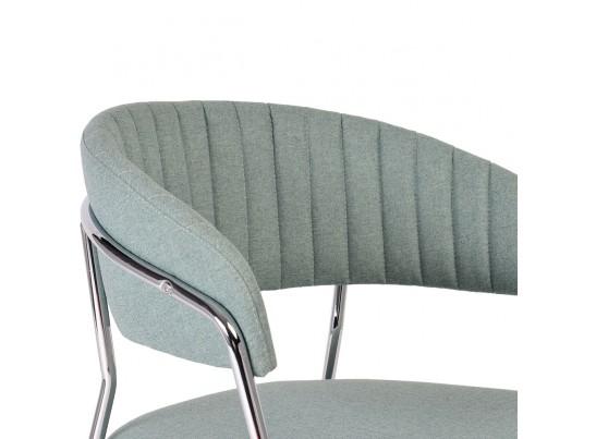 Стул Turin светло-зеленая рогожка с хромированными ножками в Набережных Челнах