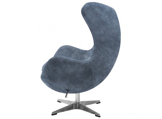 Кресло EGG STYLE CHAIR тёмно-серый, искусственная замша в Набережных Челнах