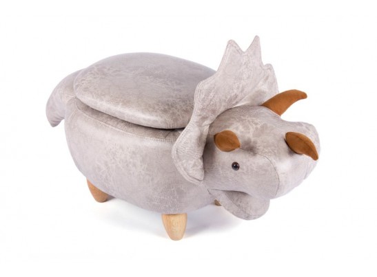 Пуф Динозавр с отсеком для хранения французский серый в Набережных Челнах