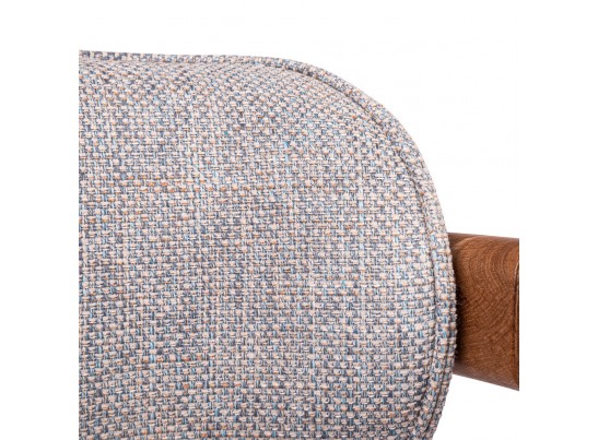 Стул Rich рогожка бежево-голубая с ножками цвета орех в Набережных Челнах