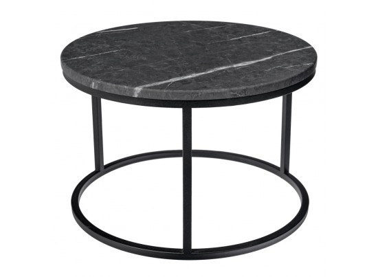 Набор кофейных столиков Tango орех и серый мрамор с чёрными ножками, 2шт в Набережных Челнах