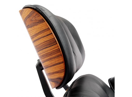 Кресло EAMES LOUNGE CHAIR и оттоманка EAMES LOUNGE CHAIR чёрные в Набережных Челнах