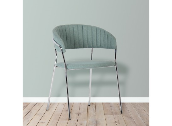 Стул Turin светло-зеленая рогожка с хромированными ножками в Набережных Челнах