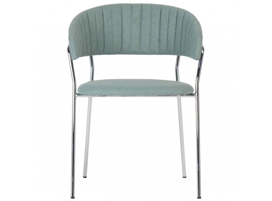 Стул Turin светло-зеленая рогожка с хромированными ножками в Набережных Челнах