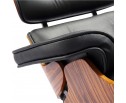 Кресло EAMES LOUNGE CHAIR и оттоманка EAMES LOUNGE CHAIR чёрные в Набережных Челнах