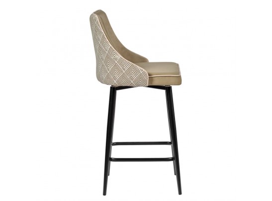 Стул полубарный Dave оливковый с жаккардом, с поворотным механизмом в Набережных Челнах