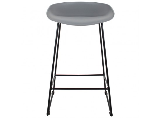 Стул полубарный Neo серый с чёрными ножками в Набережных Челнах