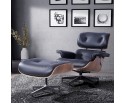 Кресло EAMES LOUNGE CHAIR и оттоманка EAMES LOUNGE CHAIR чёрные в Набережных Челнах