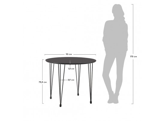 Стол Solution чёрный, 90см в Набережных Челнах