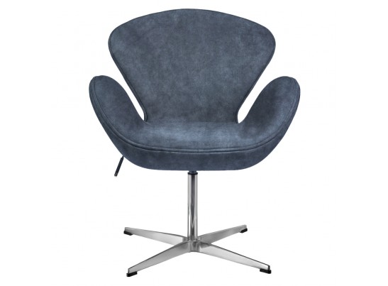 Кресло SWAN STYLE CHAIR тёмно-серый, искусственная замша в Набережных Челнах