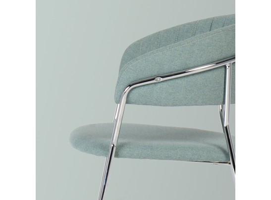 Стул Turin светло-зеленая рогожка с хромированными ножками в Набережных Челнах