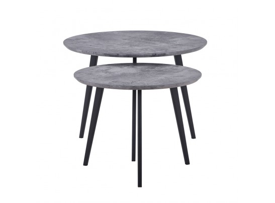 Набор кофейных столиков Duo серая лава, 2шт в Набережных Челнах