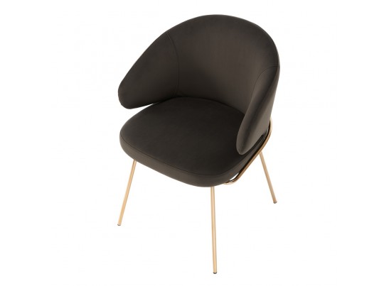 Стул-полукресло Emil графит с золотыми ножками в Набережных Челнах