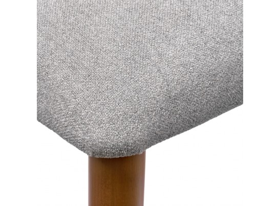 Стул полубарный Lucas 3 серый букле с ножками цвета орех в Набережных Челнах